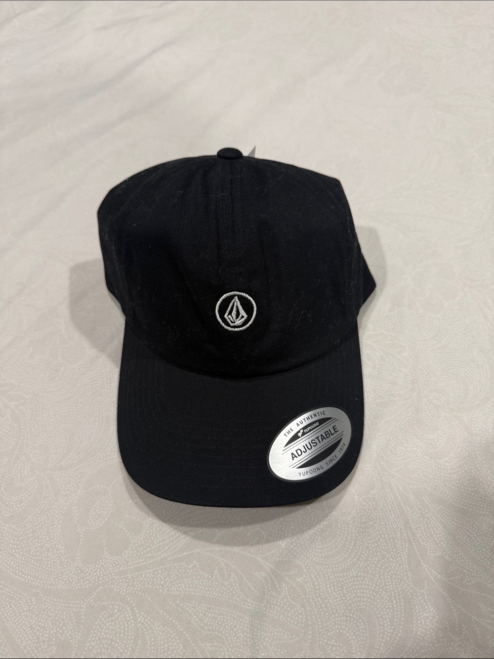 Black Volcom-Style Adjustable Baseball Cap
